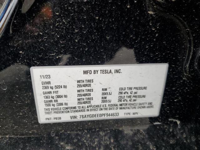 2023 TESLA MODEL Y 7SAYGDEE0PF944633