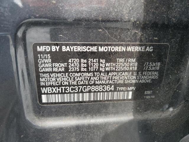 2016 BMW X1 XDRIVE2 - WBXHT3C37GP888364