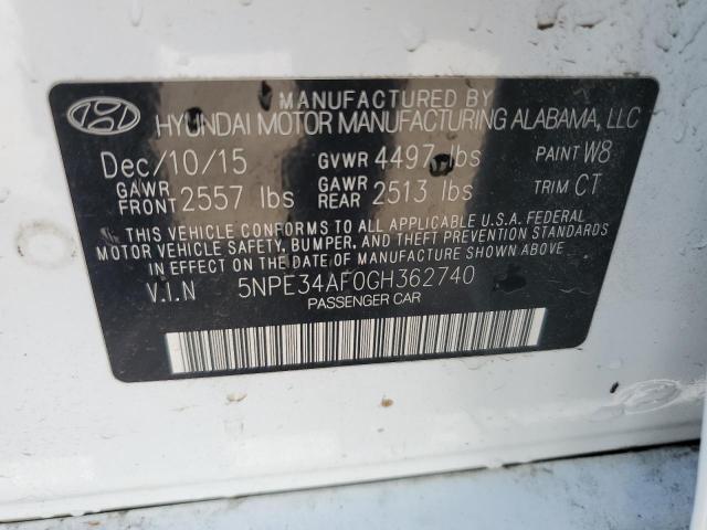 2016 HYUNDAI SONATA SPO - 5NPE34AF0GH362740