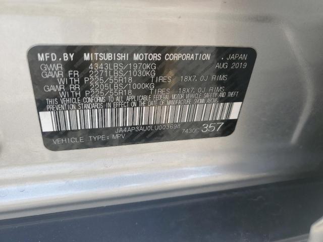 2020 MITSUBISHI OUTLANDER - JA4AP3AU0LU003698
