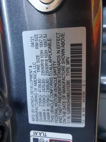 2021 HONDA CR-V EX - 5J6RW2H59ML019386
