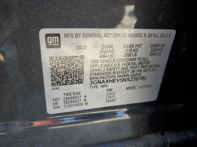 2022 CHEVROLET EQUINOX LS - 3GNAXHEV5NS239781