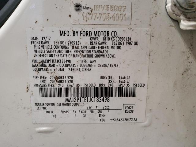 2018 FORD ECOSPORT S - MAJ3P1TE1JC183498