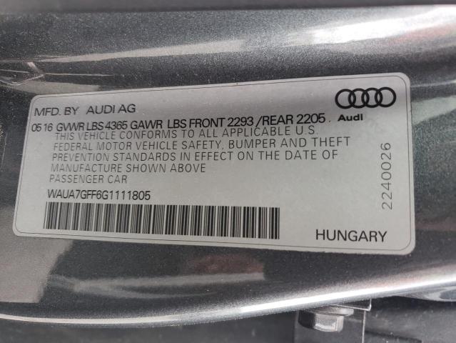 2016 AUDI A3 PREMIUM - WAUA7GFF6G1111805
