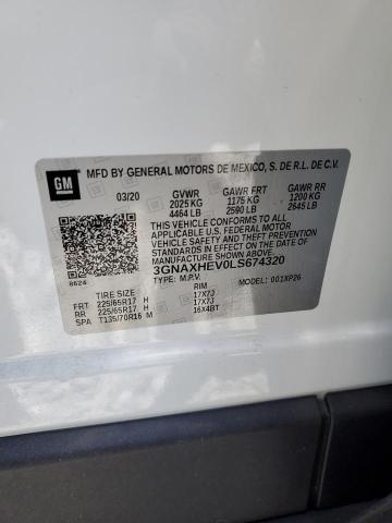 2020 CHEVROLET EQUINOX LS - 3GNAXHEV0LS674320
