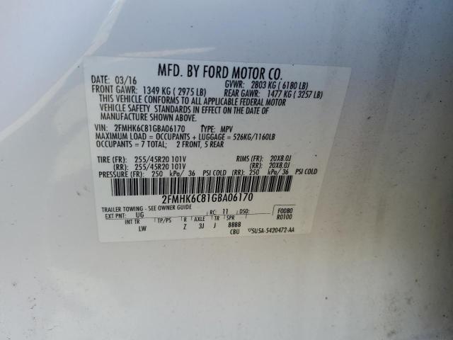 2016 FORD FLEX SEL - 2FMHK6C81GBA06170