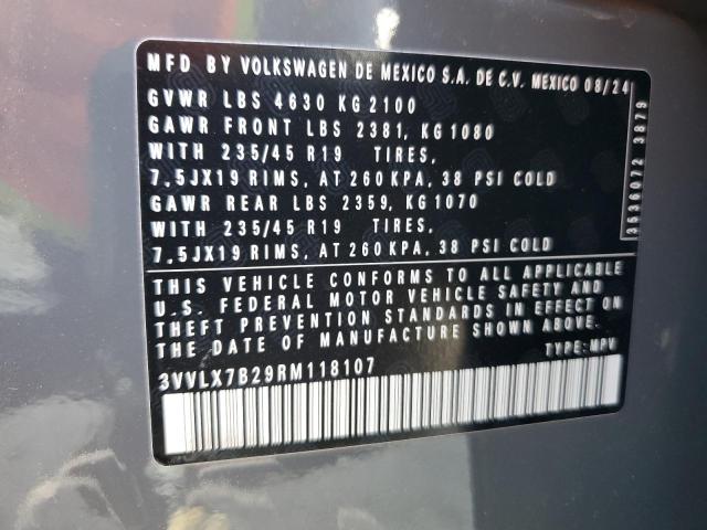 2024 VOLKSWAGEN TAOS SE 3VVLX7B29RM118107