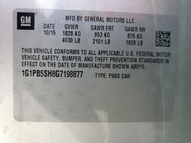 2016 CHEVROLET CRUZE LIMI - 1G1PB5SH8G7198877