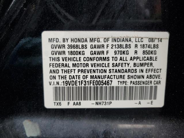 2015 ACURA ILX 20 19VDE1F31FE005467