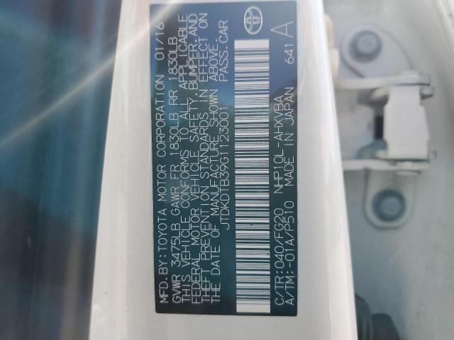2016 TOYOTA PRIUS C - JTDKDTB39G1123001