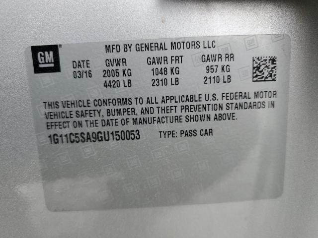 2016 CHEVROLET MALIBU LIM - 1G11C5SA9GU150053