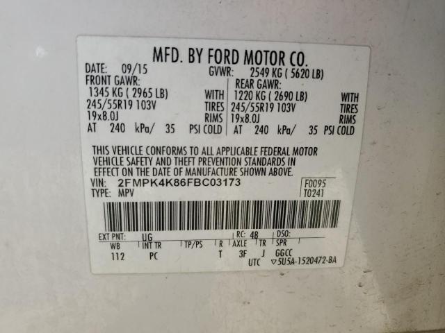 2015 FORD EDGE TITAN - 2FMPK4K86FBC03173