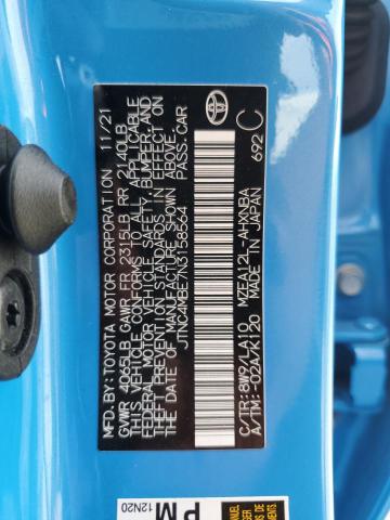 2022 TOYOTA COROLLA XS - JTNC4MBE7N3158564
