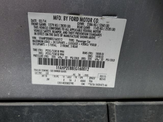 2014 FORD TAURUS SEL - 1FAHP2E88EG160012