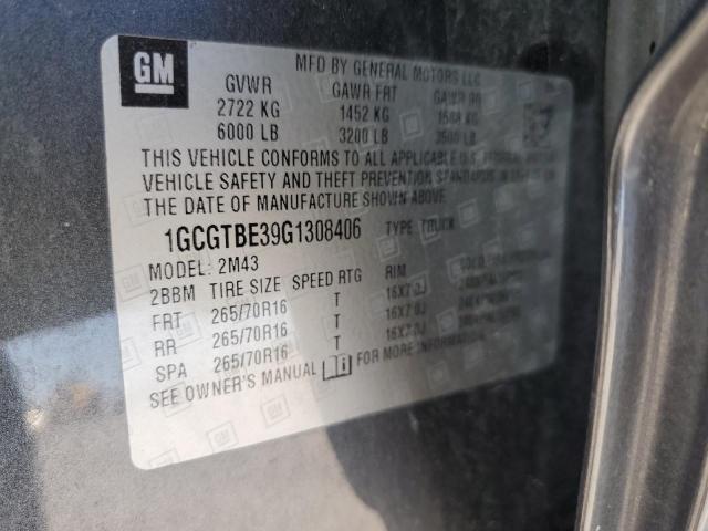 2016 CHEVROLET COLORADO - 1GCGTBE39G1308406