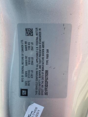 2015 CHEVROLET CAMARO LT 2G1FF3D32F9278288