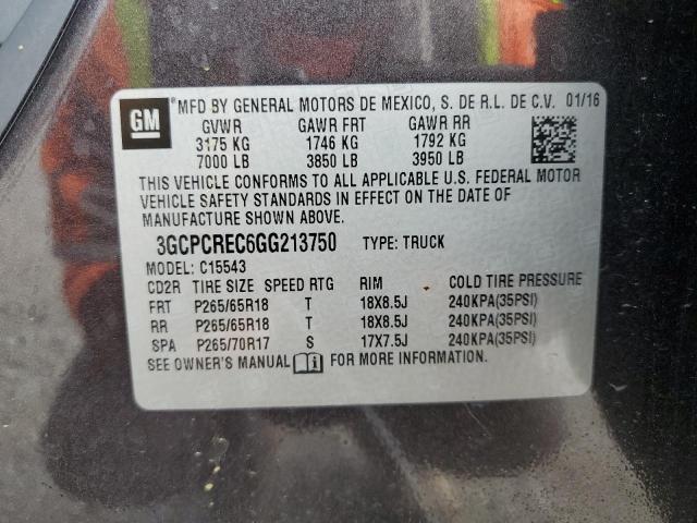2016 CHEVROLET SILVERADO - 3GCPCREC6GG213750