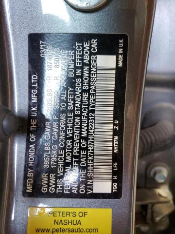 2017 HONDA CIVIC SPOR - SHHFK7H97HU422312
