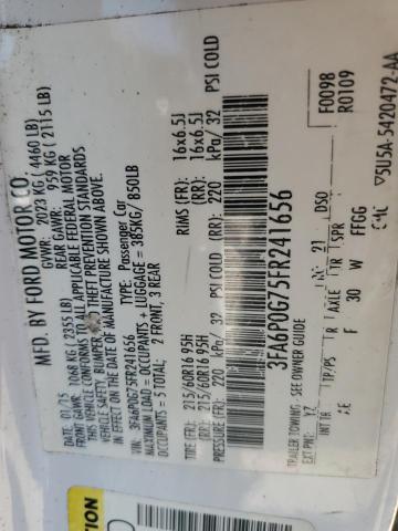 2015 FORD FUSION S - 3FA6P0G75FR241656