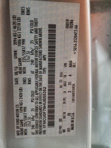 2017 FORD ESCAPE S - 1FMCU0F76HUB55352