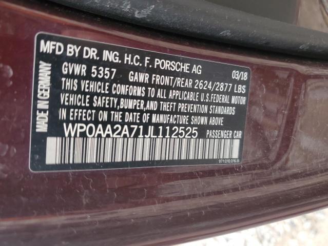 2018 PORSCHE PANAMERA 4 - WP0AA2A71JL112525