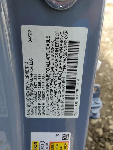 2022 HONDA ACCORD SPO - 1HGCV1F31NA046946