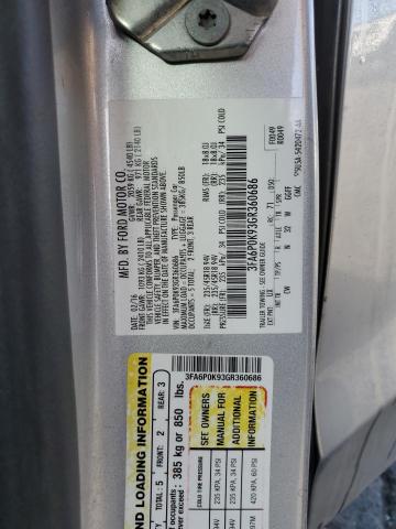 2016 FORD FUSION TIT 3FA6P0K93GR360686