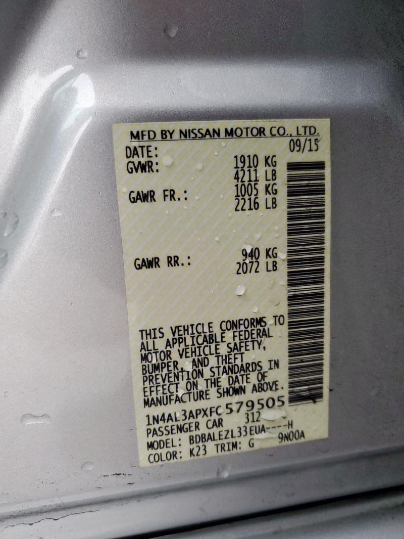 2015 NISSAN ALTIMA 2.5 - 1N4AL3APXFC579505