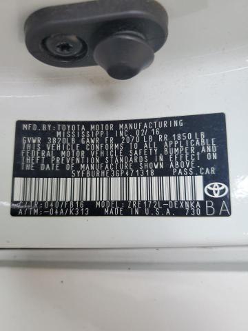 2016 TOYOTA COROLLA L - 5YFBURHE3GP471318
