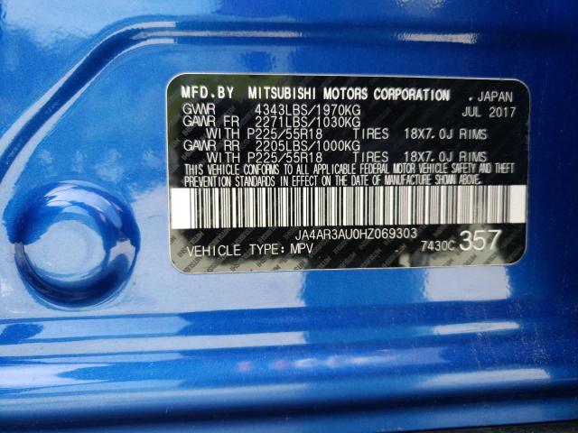 2017 MITSUBISHI OUTLANDER - JA4AR3AU0HZ069303