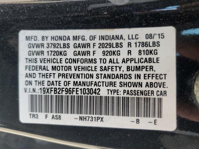 2015 HONDA CIVIC EXL - 19XFB2F96FE103042