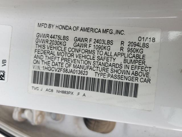 2018 HONDA ACCORD EXL - 1HGCV2F58JA013623