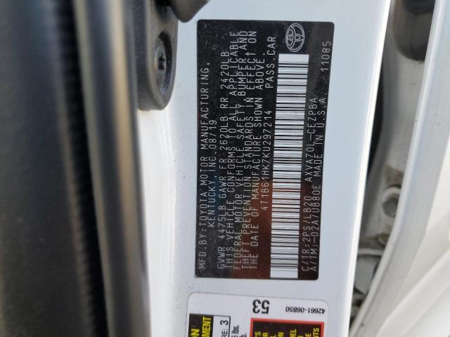2019 TOYOTA CAMRY XSE - 4T1B61HK7KU297214