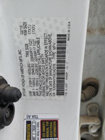 2016 HONDA CR-V EXL - 5J6RM4H75GL042378