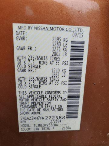 2015 NISSAN MURANO S 5N1AZ2MH7FN272588