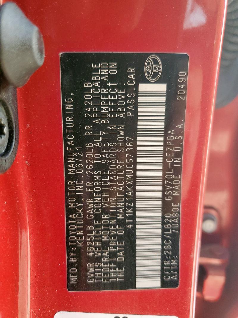2021 TOYOTA CAMRY TRD - 4T1KZ1AKXMU057367