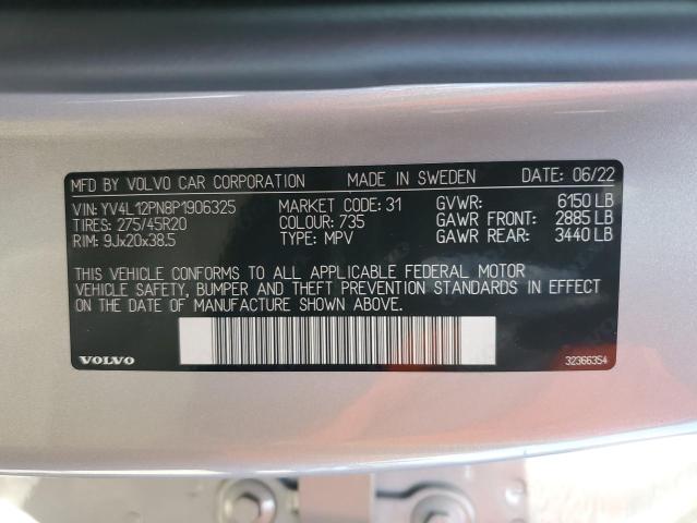 2023 VOLVO XC90 PLUS YV4L12PN8P1906325