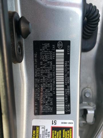 2020 TOYOTA CAMRY LE - 4T1C11AK5LU947446
