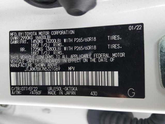 2022 LEXUS GX 460 JTJKM7BX7N5321069