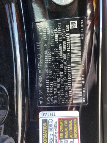 2018 HONDA CLARITY - JHMZC5F17JC016111