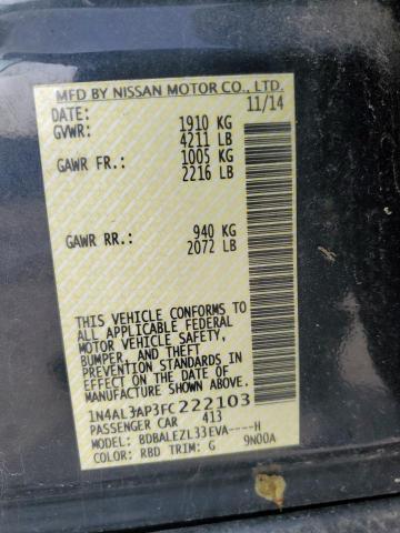 2015 NISSAN ALTIMA 2.5 - 1N4AL3AP3FC222103
