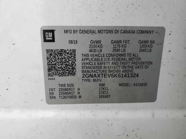 2019 CHEVROLET EQUINOX LT - 2GNAXTEV6K6141324