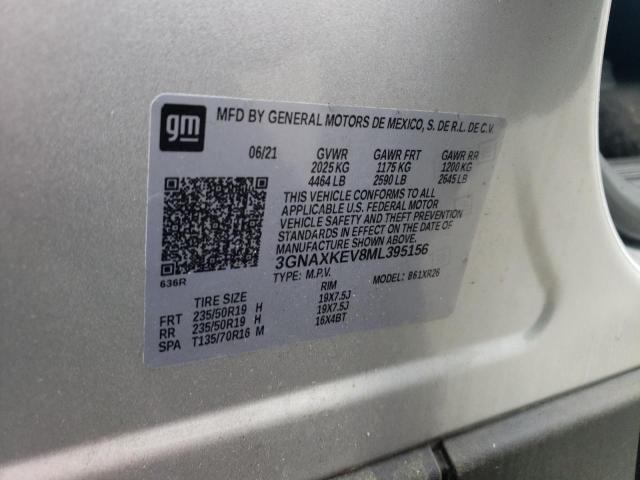2021 CHEVROLET EQUINOX LT - 3GNAXKEV8ML395156