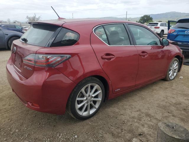 LEXUS CT 200 2013 red hatchbac hybrid engine JTHKD5BH7D2128600 photo #4