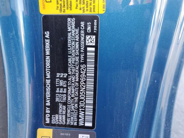 2022 MINI COOPER SE WMW13DJ05N2P69426