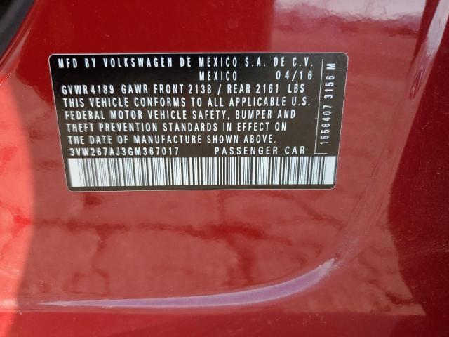 2016 VOLKSWAGEN JETTA S - 3VW267AJ3GM367017