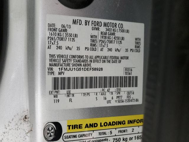 2013 FORD EXPEDITION - 1FMJU1G51DEF58928