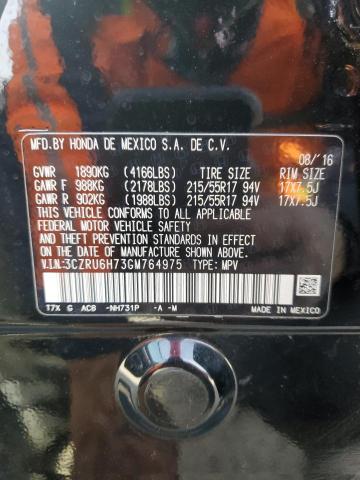 2016 HONDA HR-V EXL - 3CZRU6H73GM764975