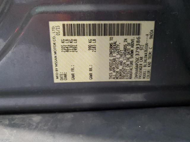 2016 NISSAN MAXIMA 3.5 - 1N4AA6AP2GC379386