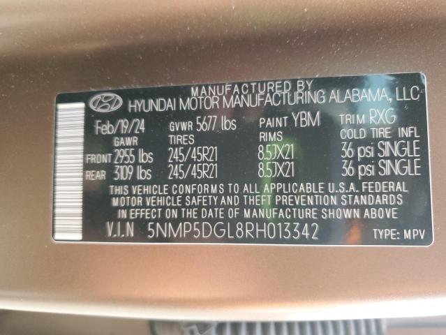 2024 HYUNDAI SANTA FE C 5NMP5DGL8RH013342